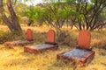 Tombstones in Waterberg Plateau National Park, Kalahari, Otjiwarongo, Namibia, Africa