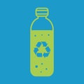 Waterbottlewithrecyclesymbol. Vector illustration decorative design