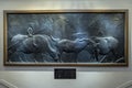 Waterbuffalo painting in Zhongshan hall in Taipei, Taiwan.