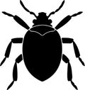 waterbug Black Silhouette Generative Ai Royalty Free Stock Photo