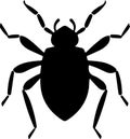 waterbug Black Silhouette Generative Ai Royalty Free Stock Photo