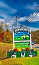 Waterbury, VT - October 10, 2015: Ben and Jerry Ice Cream is a famous attraction for tourists