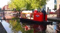 The waterbus on the canals of Birmingham, England Royalty Free Stock Photo