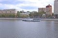 Waterbus sailing along the Moscow river