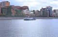 Waterbus sailing along the Moscow river