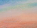 Watercolor abstract background of blue to orange gradient color. Hand drawn watercolor painting Royalty Free Stock Photo