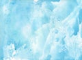 Watercolor abstract background. Hand painted texture in turquoise blue colors. Colorful wash with splashes for text Royalty Free Stock Photo