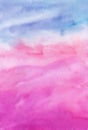 Watercolor abstract background, hand-painted texture, watercolor pink; blue, purple stains. Design for backgrounds, wallpapers, Royalty Free Stock Photo