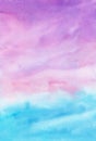 Watercolor abstract background, hand-painted texture, watercolor pink; blue, purple stains. Design for backgrounds, wallpapers, Royalty Free Stock Photo