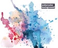 Watercolor abstract background. Hand painted Royalty Free Stock Photo