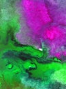 Watercolor abstract bright colorful textural background handmade . Painting of cave underwater ocean sea coast Royalty Free Stock Photo