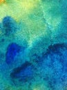 Watercolor abstract bright colorful textural background handmade . Painting of underwater world of coral reef. Modern sea scape Royalty Free Stock Photo