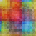 Watercolor abstract colorful multicolor square palette for artist background. Art creative hand-drawn object for Royalty Free Stock Photo