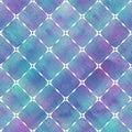 Watercolor abstract geometric stripe plaid seamless pattern with white decoration contour line Royalty Free Stock Photo