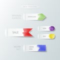 Watercolor abstract paper design elements