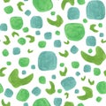 Watercolor abstract pattern in terrazzo style