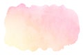 Watercolor abstract light pink yellow brush stroke