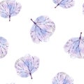 Watercolor abstract seamless pattern of winter trees. Natural texture Royalty Free Stock Photo