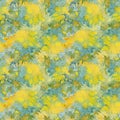 Watercolor abstract seamless pattern in yellow-green tones Royalty Free Stock Photo