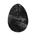 Watercolor abstract space cosmos peace in egg. Easter elements, backgrounds and textures. Isolated, hand drawn Royalty Free Stock Photo