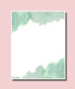 Watercolor abstract template background. Hand painted illustration. Vector EPS. Royalty Free Stock Photo