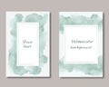 Watercolor abstract template background set. Hand painted background. Vector EPS. Royalty Free Stock Photo