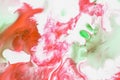 Watercolor and acrylic abstract. Colorful background. Mix, splashes and drawings of colors: orange, green, red, white background Royalty Free Stock Photo