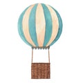 Watercolor air baloon illustration Royalty Free Stock Photo