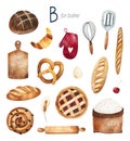 Baker for B letter. Royalty Free Stock Photo