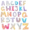 Watercolor alphabet