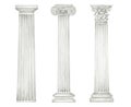 Watercolor antique column corinthian ionic doric order, Ancient Classic Greek pillar set, Roman Columns, Architecture