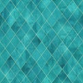 Argyle geometric watercolor seamless pattern Royalty Free Stock Photo
