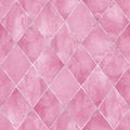 Argyle geometric watercolor seamless pattern Royalty Free Stock Photo