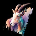 Watercolor of Capricorn sign Royalty Free Stock Photo