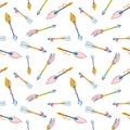 Watercolor arrows pattern. Multicolored hand-painted arrow seamless pattern.