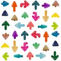 Watercolor arrows pointers Royalty Free Stock Photo