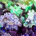 Watercolor art background abstract beautiful floral flower lilac romantic surface colorful textured wet wash blurred Royalty Free Stock Photo