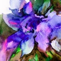 Watercolor art abstract background floral exotic flower texture wet wash blurred fantasy Royalty Free Stock Photo