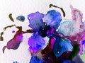 Watercolor art abstract background floral flower texture wet wash blurred fantasy Royalty Free Stock Photo