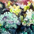 Watercolor art background abstract beautiful floral flower lilac romantic surface colorful textured wet wash blurred