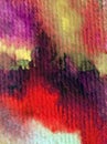 Watercolor art background abstract red violet purple pink strokes textured wet wash blurred fantasy Royalty Free Stock Photo