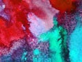 Watercolor art background abstract splash red blue violet colorful textured wet wash blurred Royalty Free Stock Photo