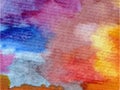 Watercolor art background abstract violet blue pink wet wash blurred fantasy Royalty Free Stock Photo