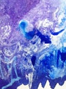 Watercolor art background colorful christmas snow ice pattern cold winter Royalty Free Stock Photo