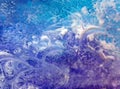 Watercolor art background snow winter ice pattern creative fresh textured wet wash blurred overflow chaos fantasy Royalty Free Stock Photo