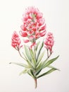 Watercolor Art of Telopea Speciosissima on White Backdrop AI Generated