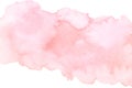 Watercolor artistic abstract pink brush stroke isolated on white background