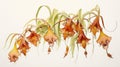 Watercolor Artwork of Bulbophyllum Medusae on White Background AI Generated AI Generated Royalty Free Stock Photo