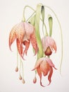 Watercolor Artwork of Bulbophyllum Medusae on White Background AI Generated