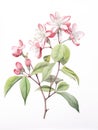 Watercolor Artwork of Quillaja Saponaria on White Background AI Generated